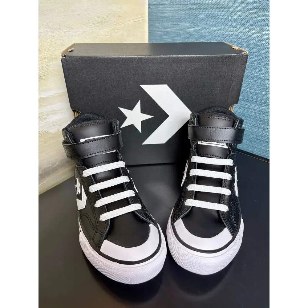 New w/ Box - 2Y - Converse HiTop Sneaker w/ Velcro - Blk/Wht